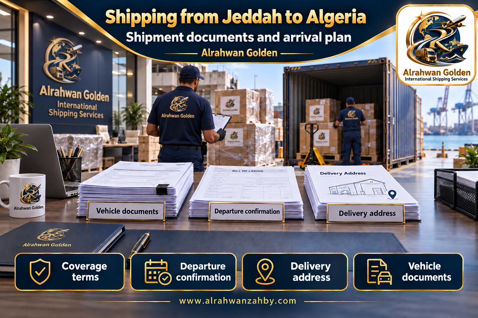 Shipment documents and arrival plan — Shipping from Jeddah to Algeria
