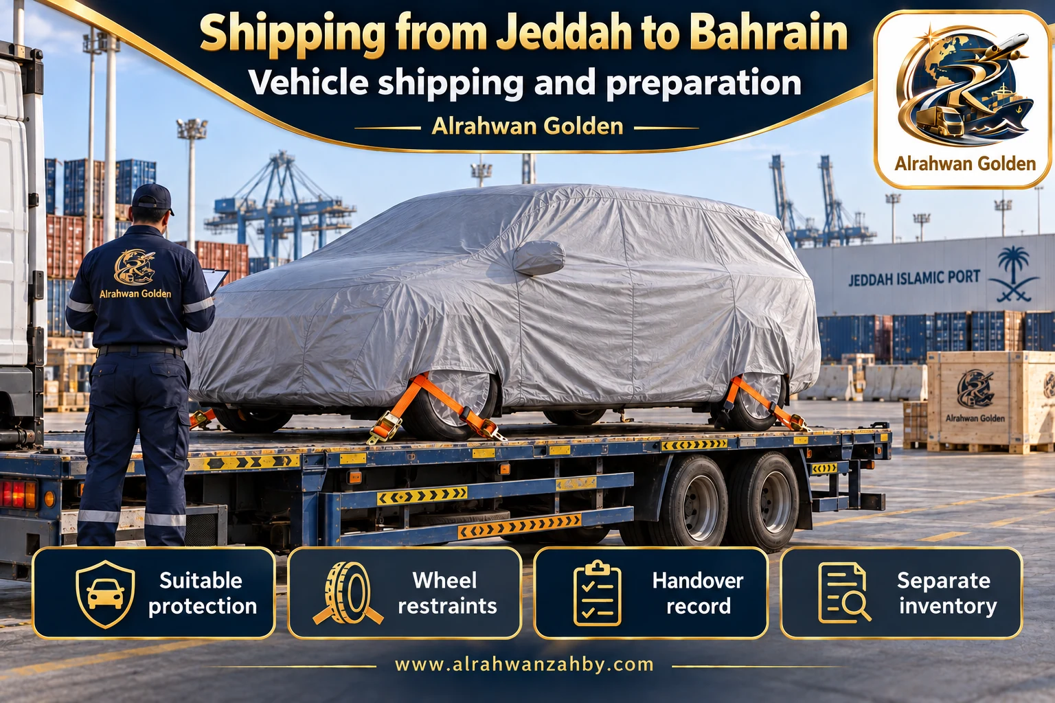 Vehicle shipping and preparation — Shipping from Jeddah to Bahrain