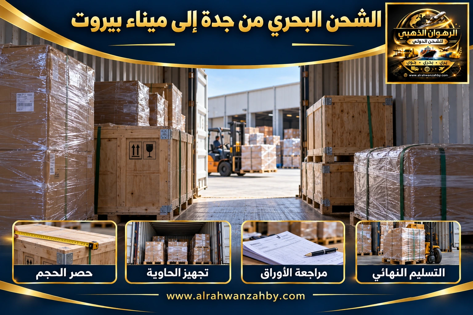 الشحن البحري من جدة إلى ميناء بيروت — التجهيز والتسليم