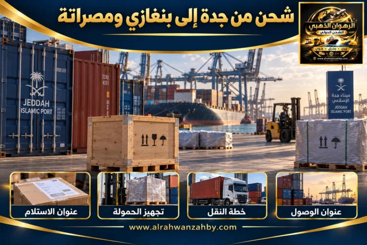 شحن من جدة إلى بنغازي ومصراتة