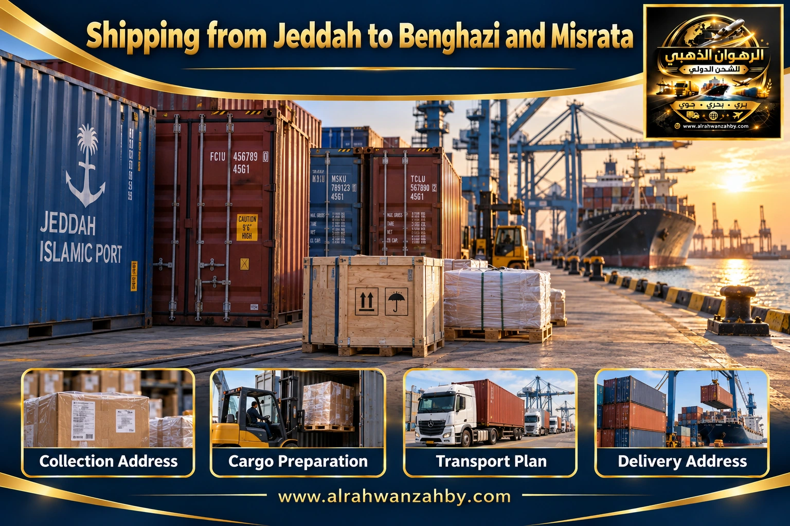 Shipping from Jeddah to Benghazi and Misrata