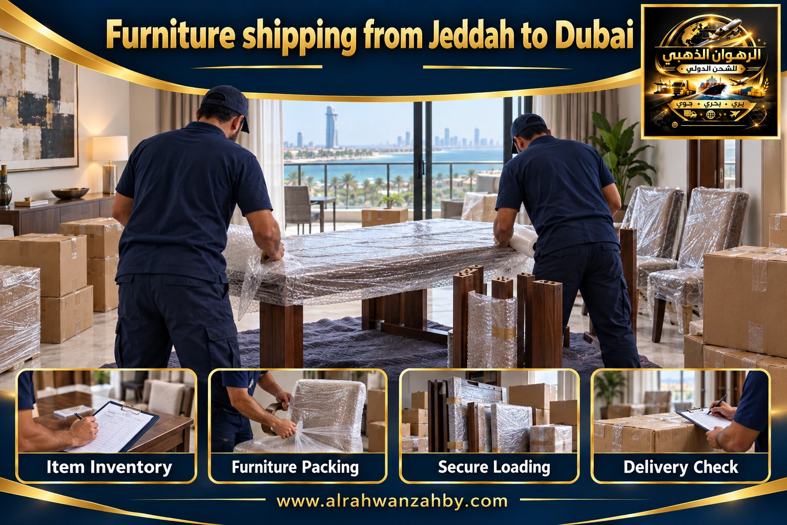 Furniture shipping from Jeddah to Dubai