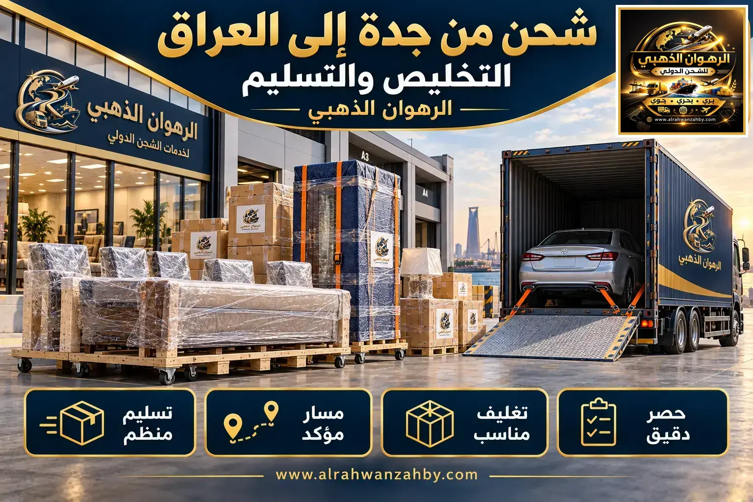 شحن من جدة إلى العراق — التخليص والتسليم