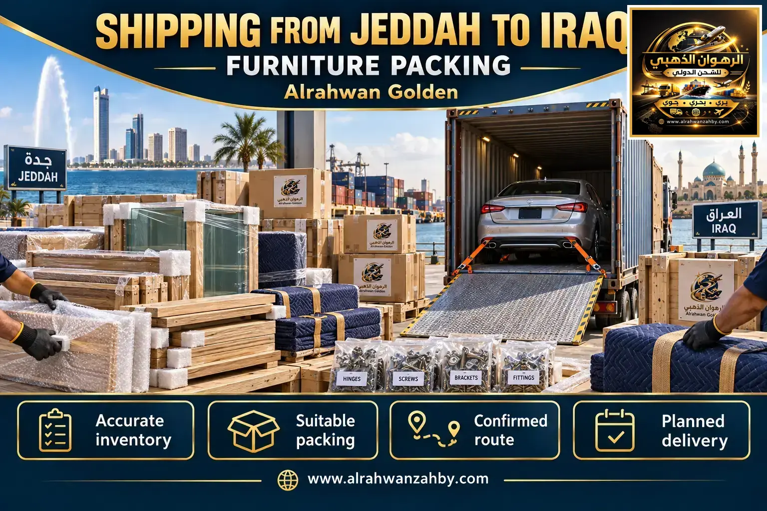 Shipping From Jeddah To Iraq — Furniture Packing