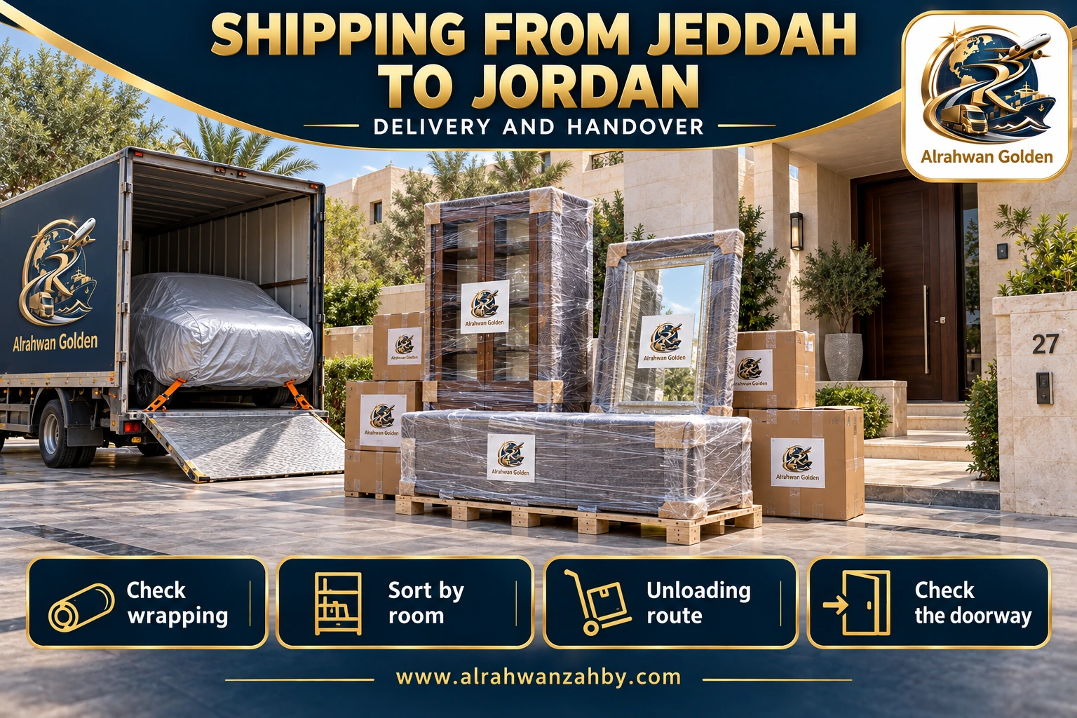SHIPPING FROM JEDDAH TO JORDAN — DELIVERY AND HANDOVER