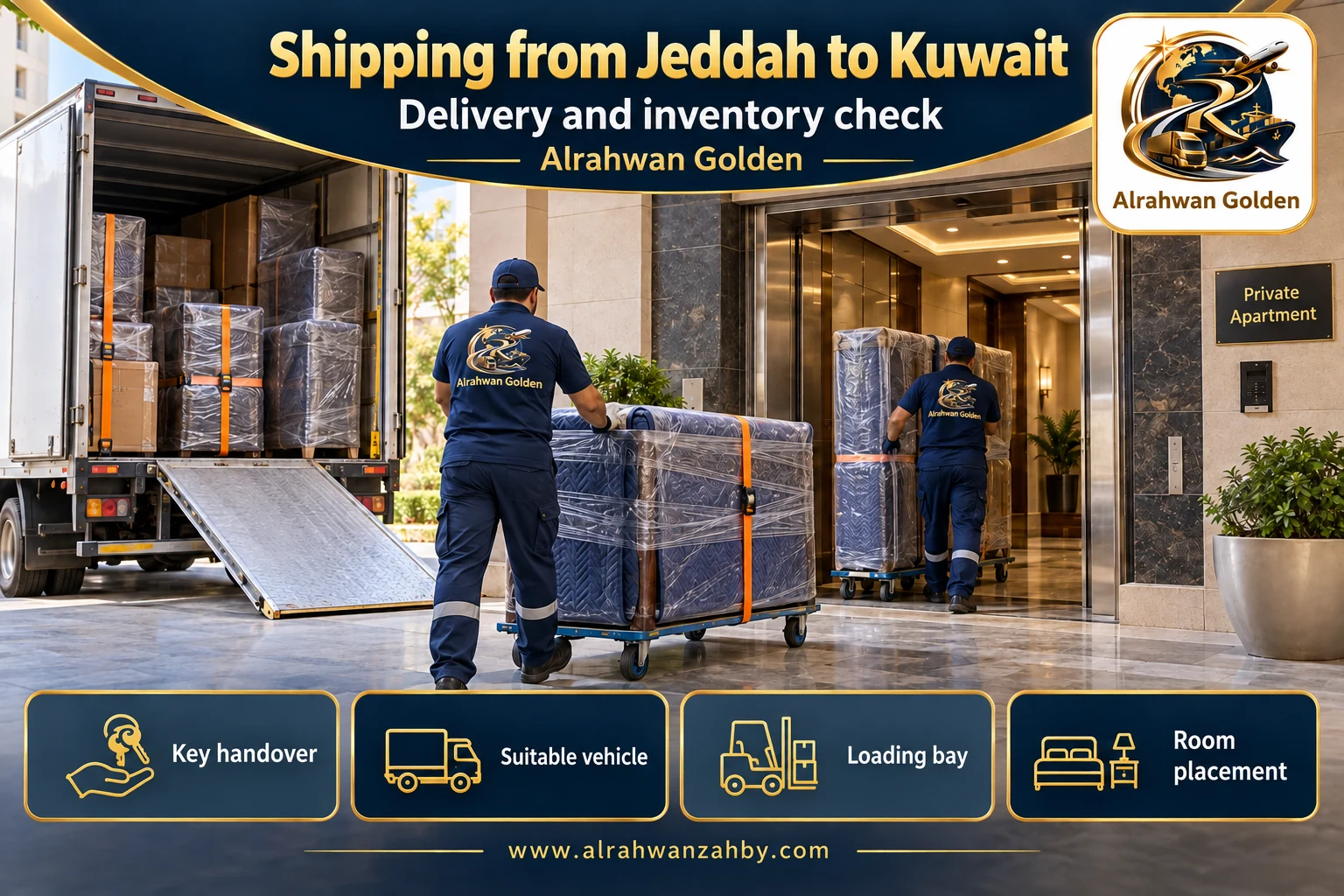 Delivery and inventory check — Shipping from Jeddah to Kuwait
