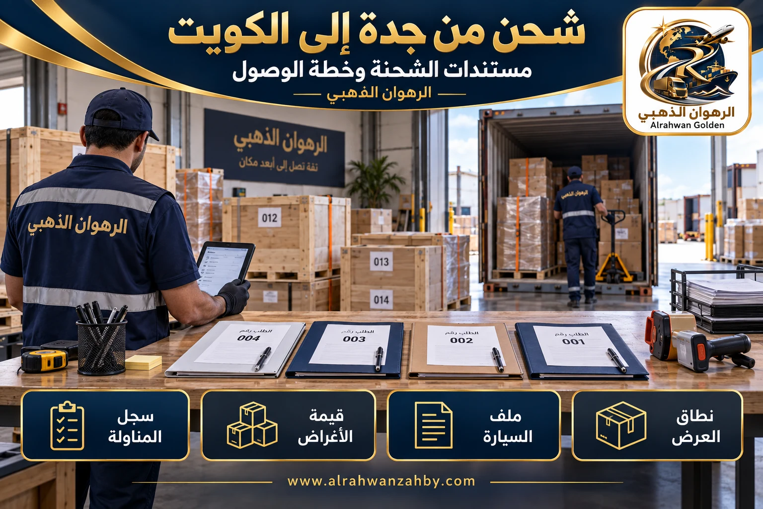 مستندات الشحنة وخطة الوصول — شحن من جدة إلى الكويت