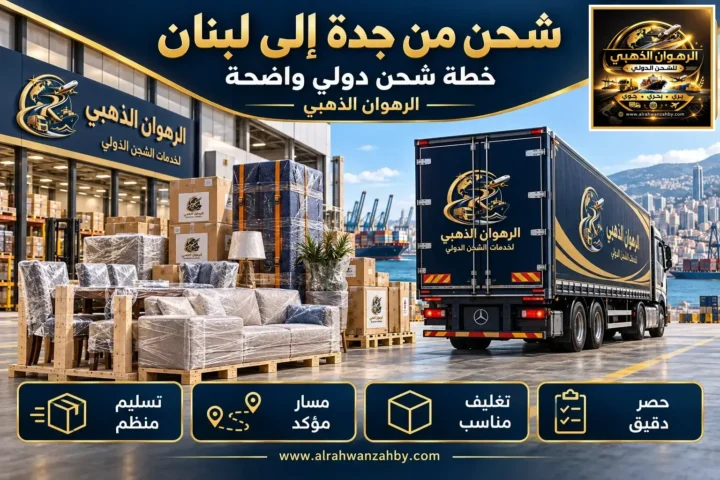 شحن من جدة إلى لبنان — خطة شحن دولي واضحة