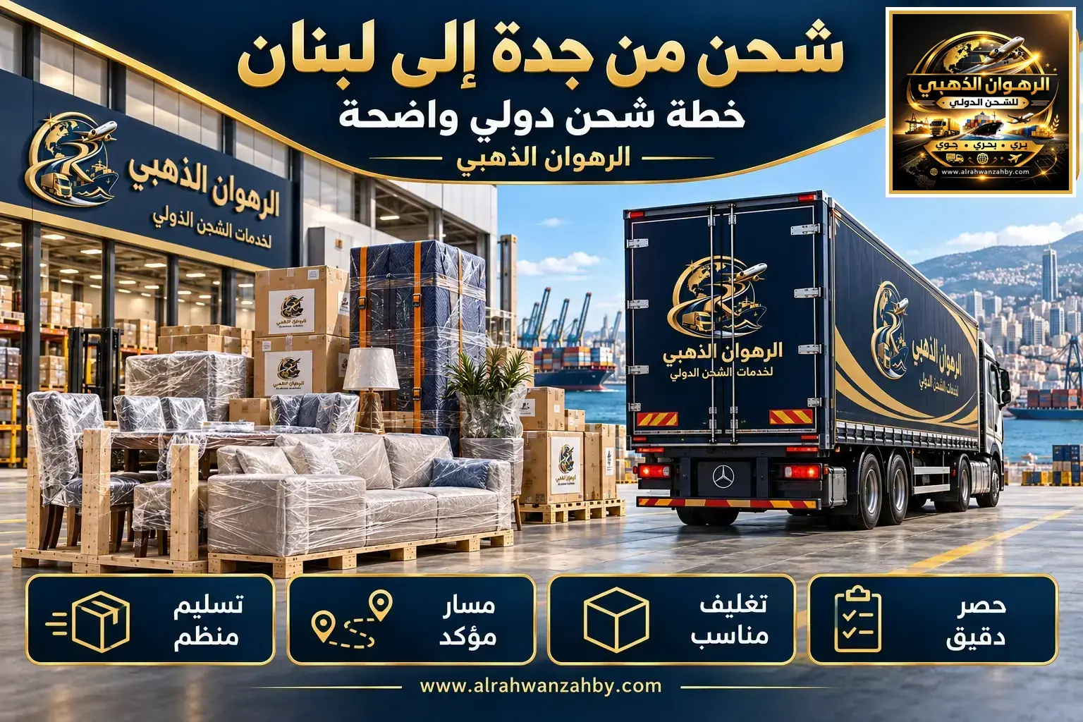 شحن من جدة إلى لبنان — خطة شحن دولي واضحة