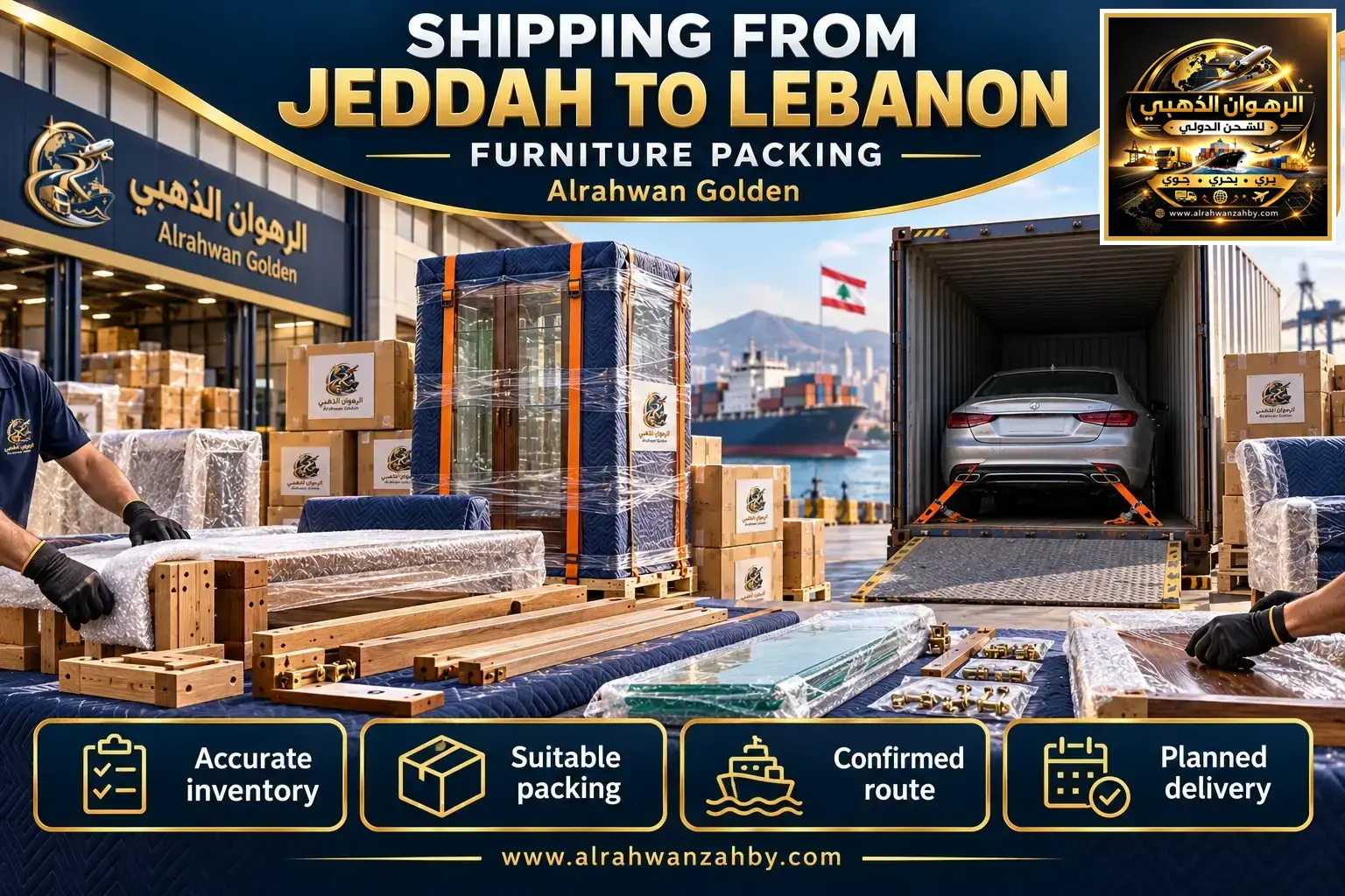 Shipping From Jeddah To Lebanon — Furniture Packing
