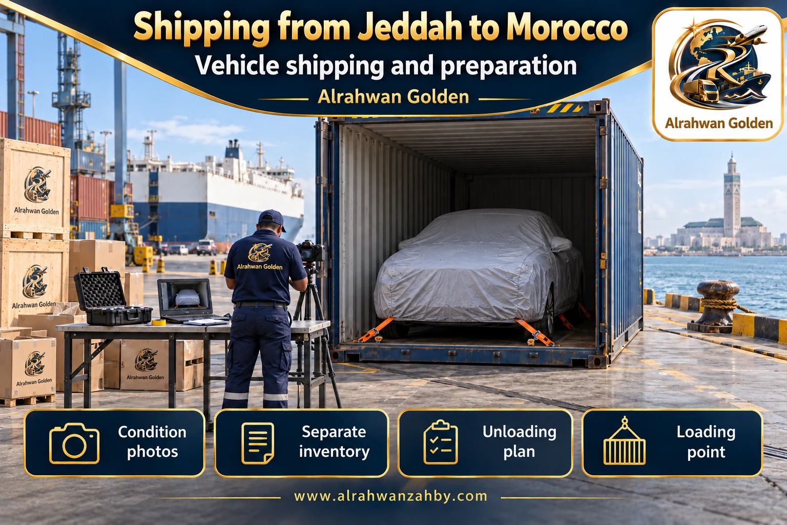 Vehicle shipping and preparation — Shipping from Jeddah to Morocco