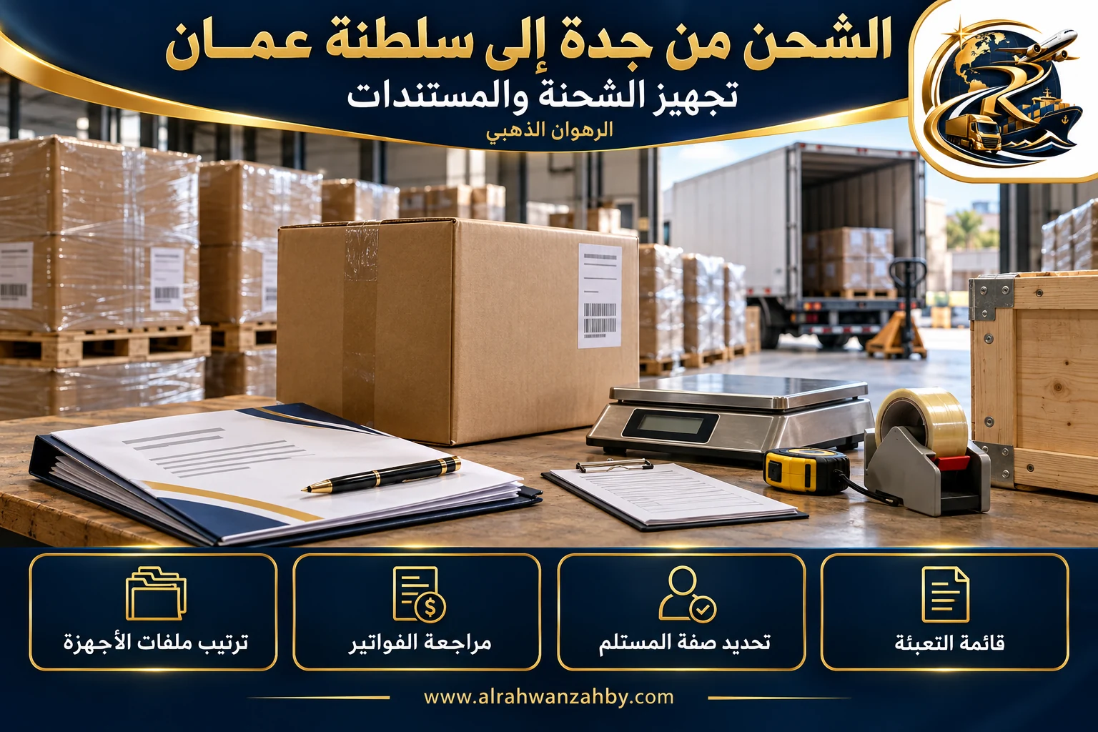 تجهيز الشحنة والمستندات، الشحن من جدة إلى سلطنة عمان