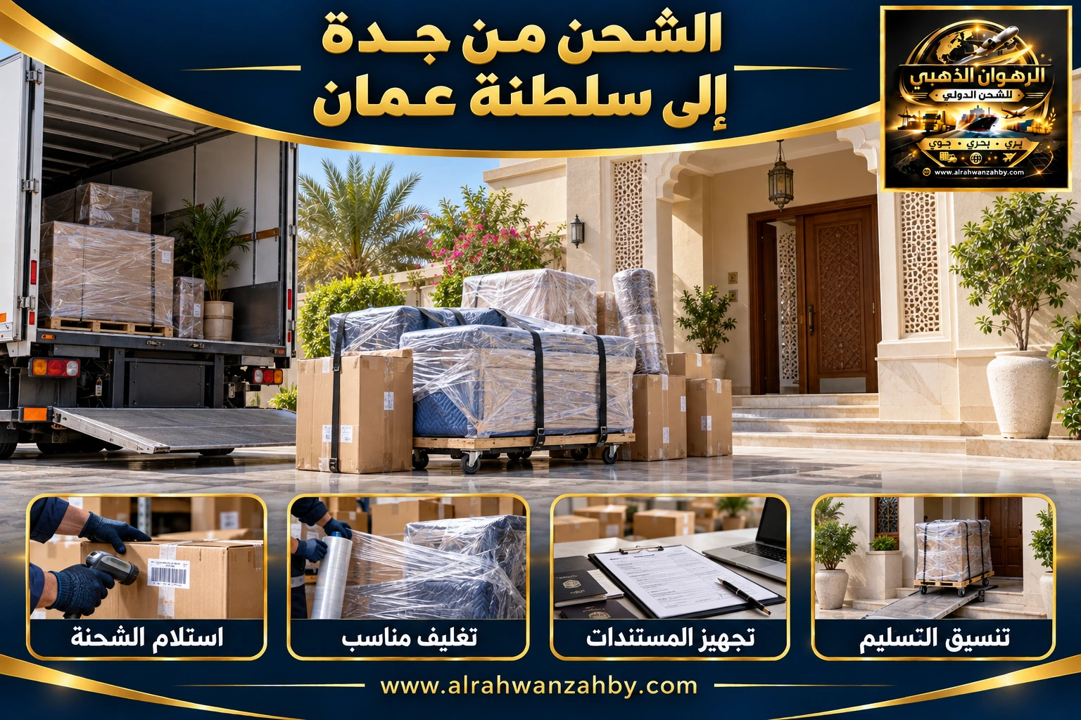 الشحن من جدة إلى سلطنة عمان — التجهيز والتسليم