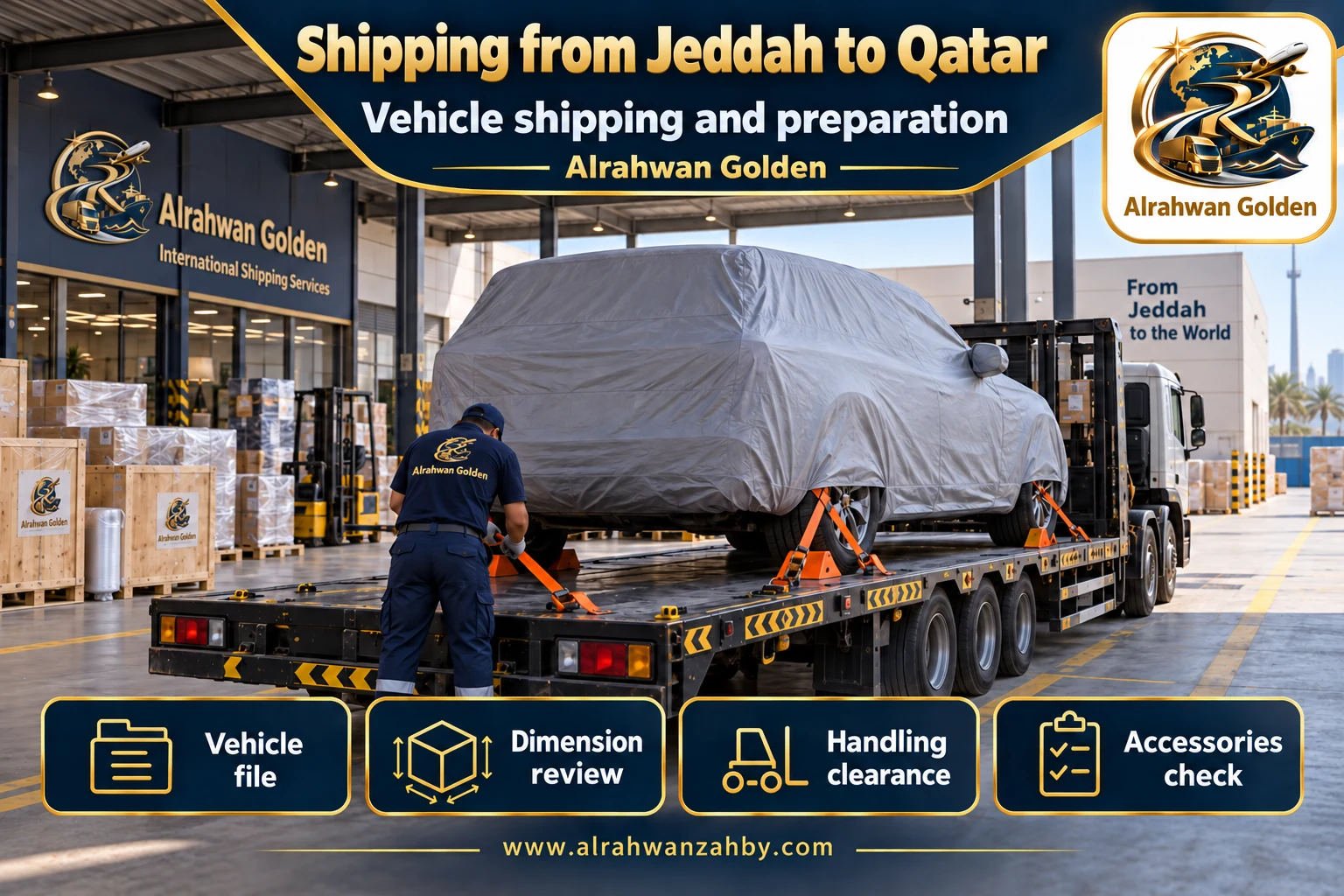 Vehicle shipping and preparation — Shipping from Jeddah to Qatar