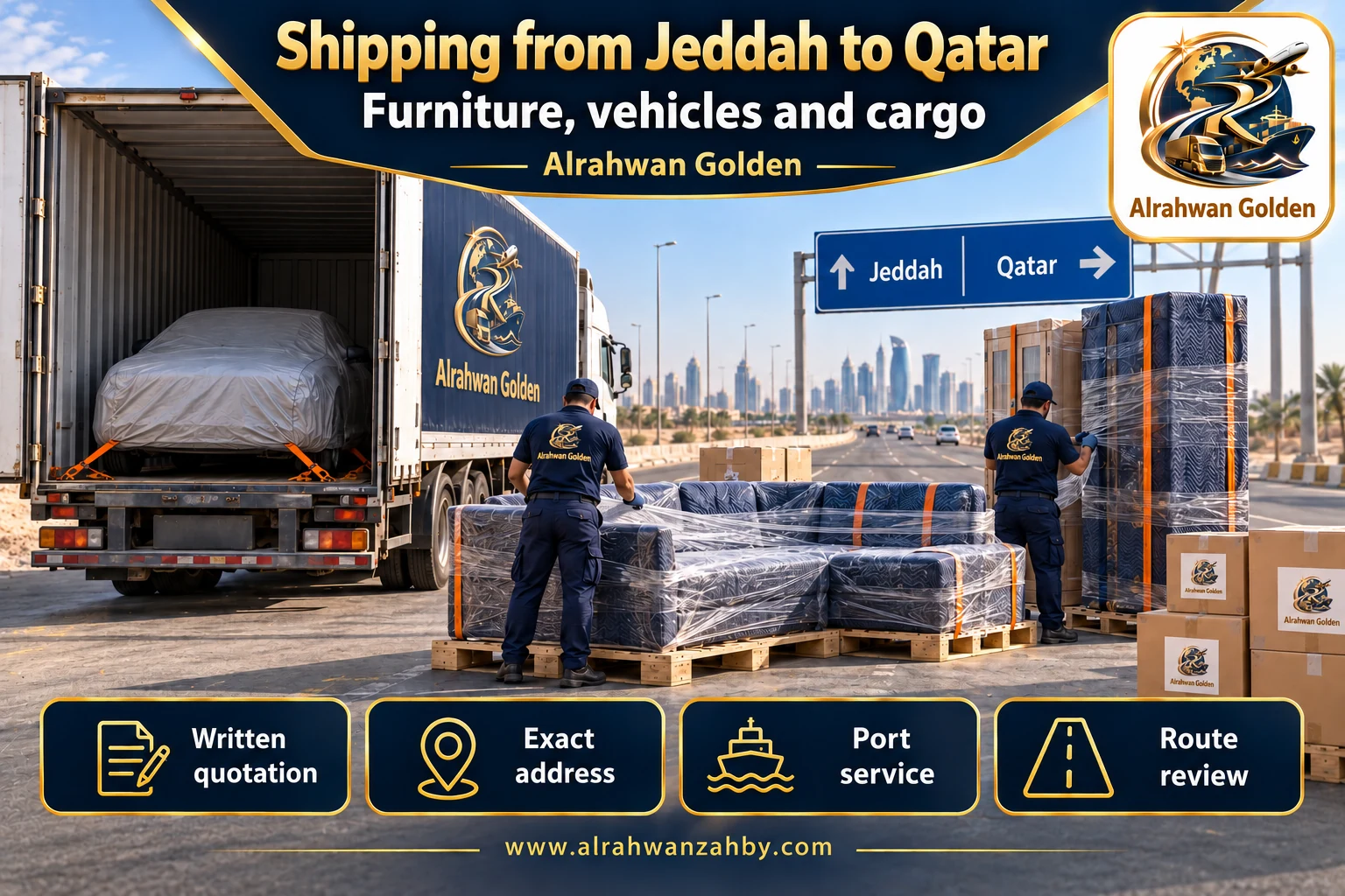 Furniture, vehicles and cargo — Shipping from Jeddah to Qatar