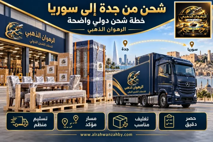 شحن من جدة إلى سوريا — خطة شحن دولي واضحة