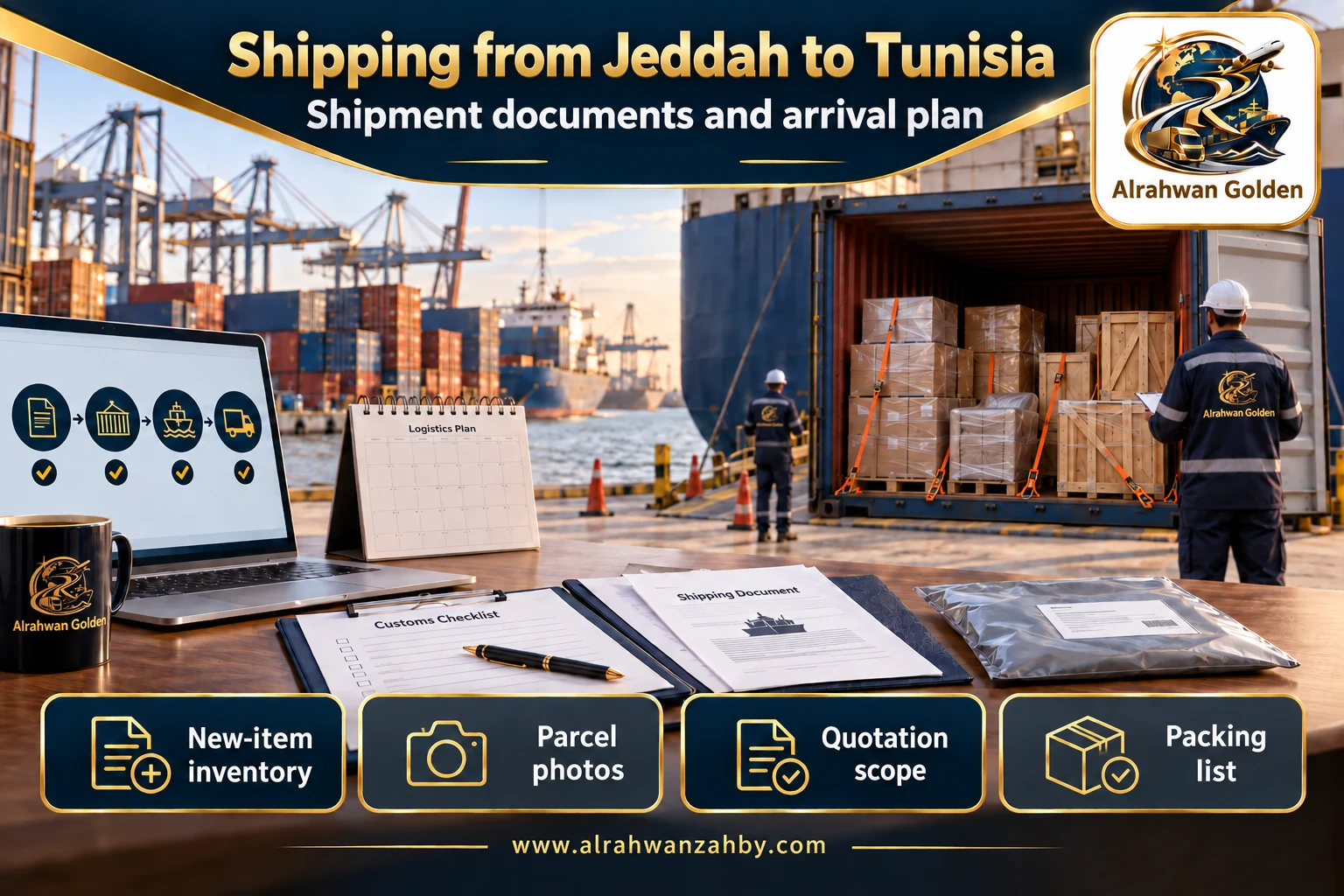 Shipment documents and arrival plan — Shipping from Jeddah to Tunisia