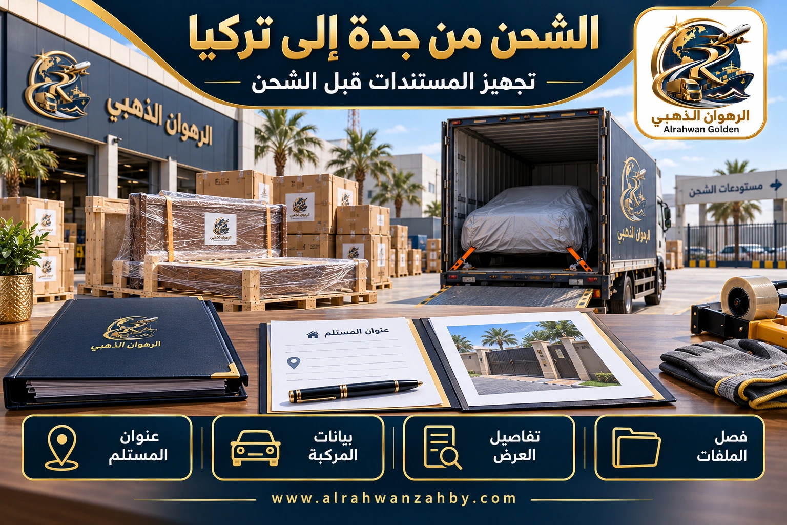 الشحن من جدة إلى تركيا — تجهيز المستندات قبل الشحن