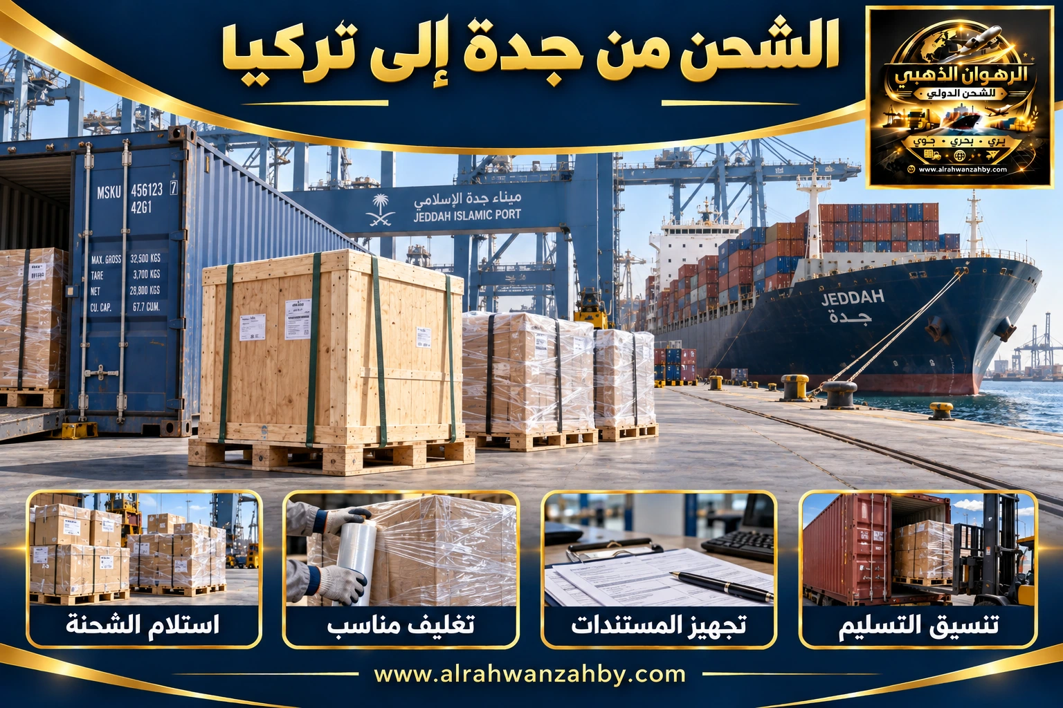 الشحن من جدة إلى تركيا