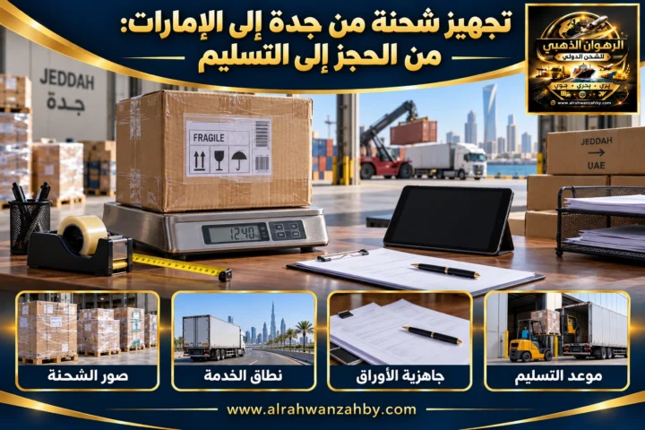 تجهيز شحنة من جدة إلى الإمارات: من الحجز إلى التسليم