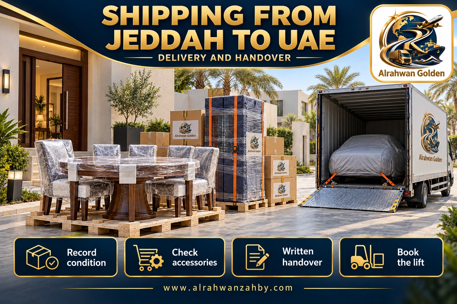 SHIPPING FROM JEDDAH TO UAE — DELIVERY AND HANDOVER
