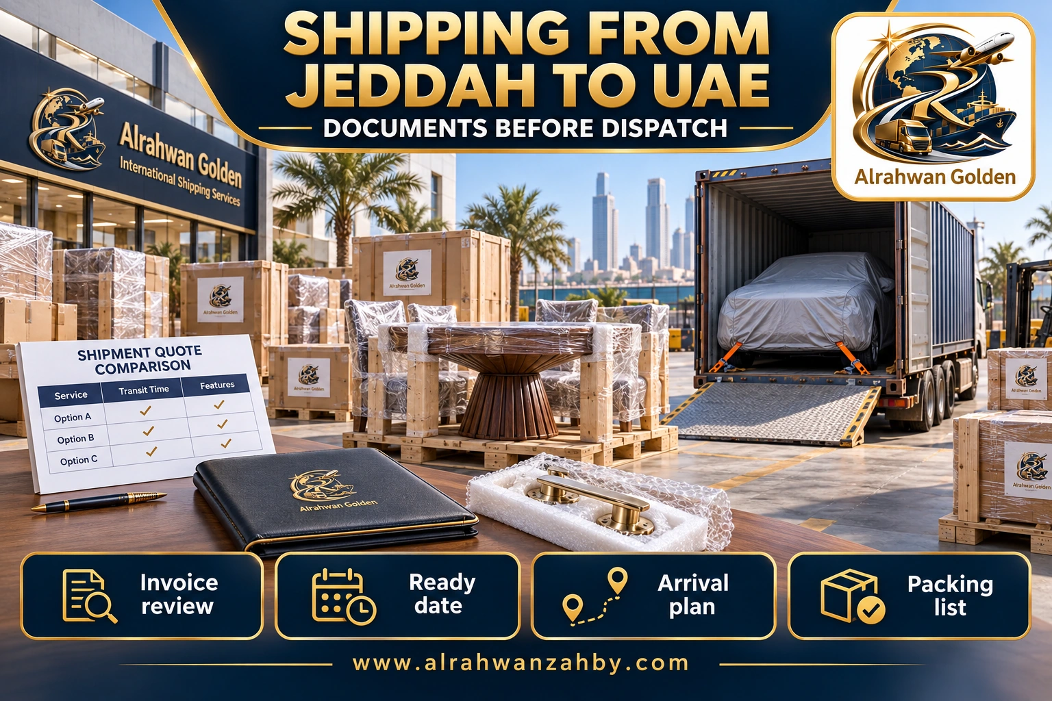 SHIPPING FROM JEDDAH TO UAE — DOCUMENTS BEFORE DISPATCH