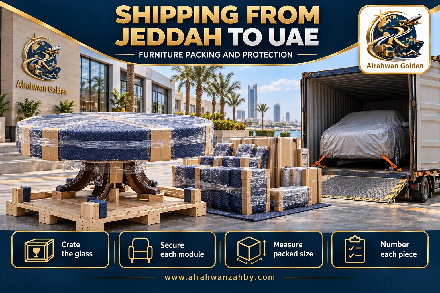 SHIPPING FROM JEDDAH TO UAE — FURNITURE PACKING AND PROTECTION