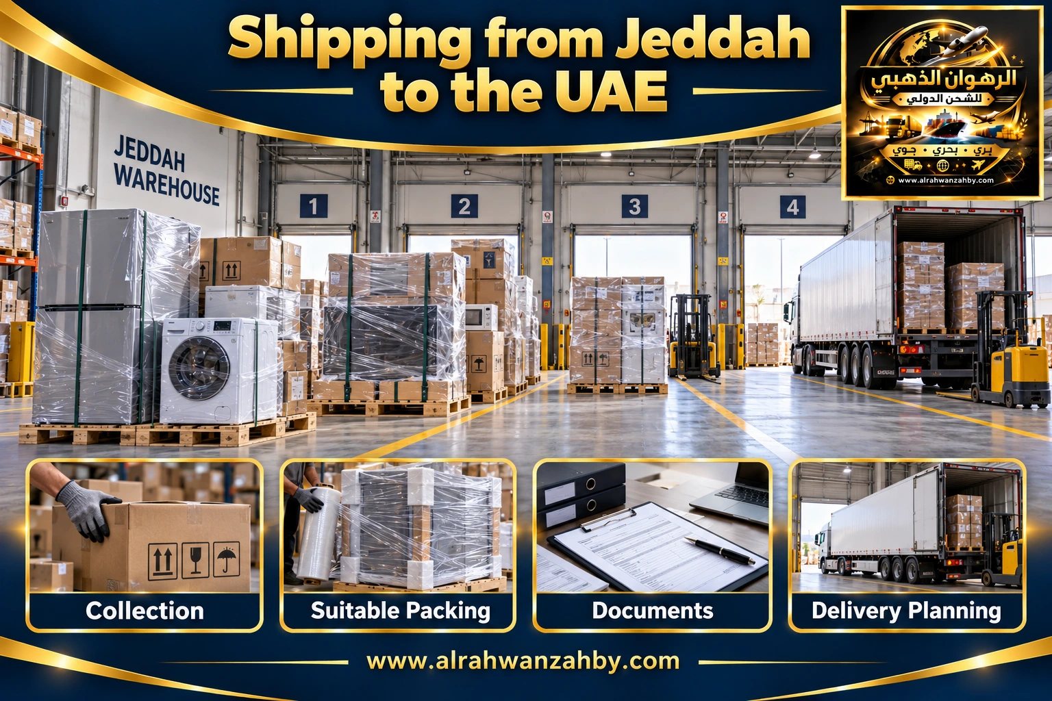 Shipping from Jeddah to the UAE — preparation and delivery