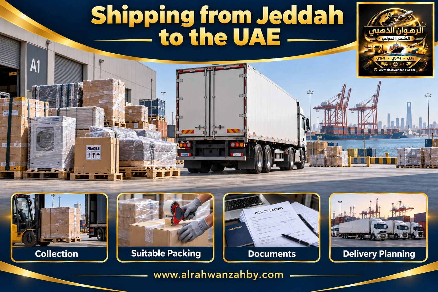 Shipping from Jeddah to the UAE