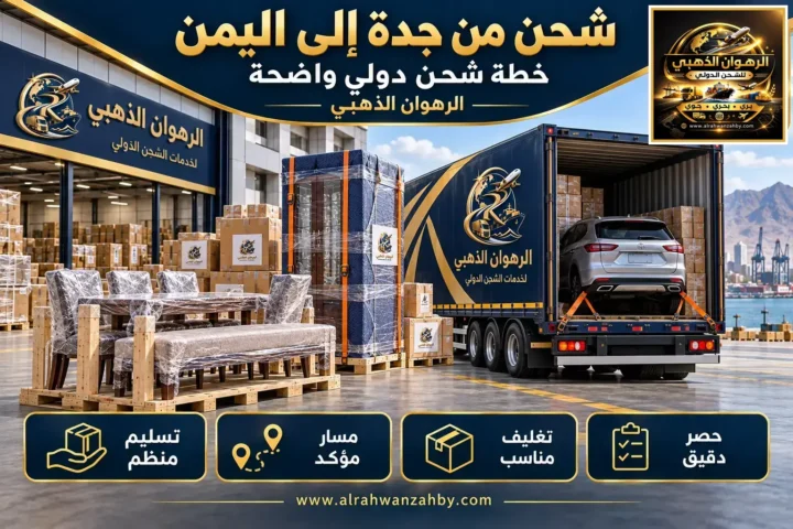 شحن من جدة إلى اليمن — خطة شحن دولي واضحة