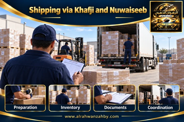 Shipping via Khafji and Nuwaiseeb