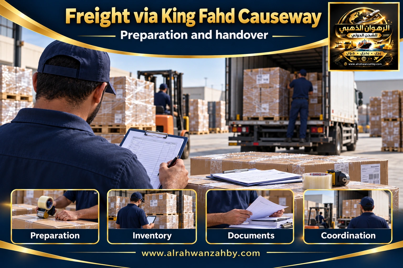 Freight via King Fahd Causeway — preparation and handover