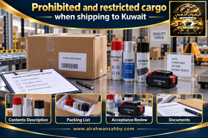 Prohibited and restricted cargo when shipping to Kuwait