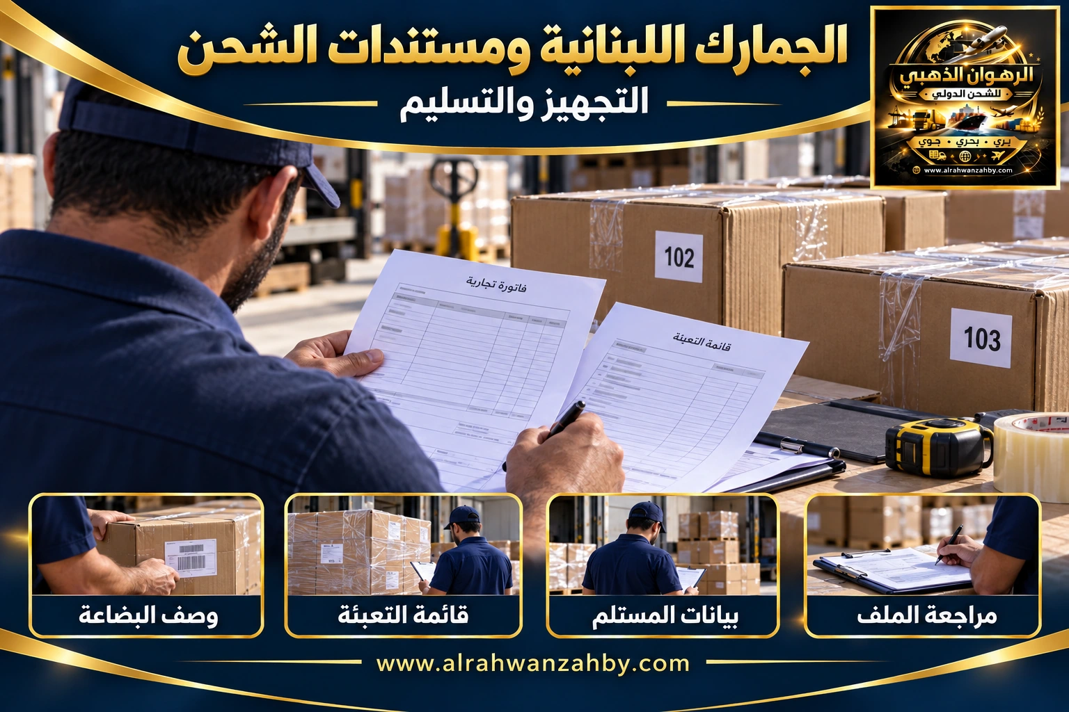 الجمارك اللبنانية ومستندات الشحن — التجهيز والتسليم