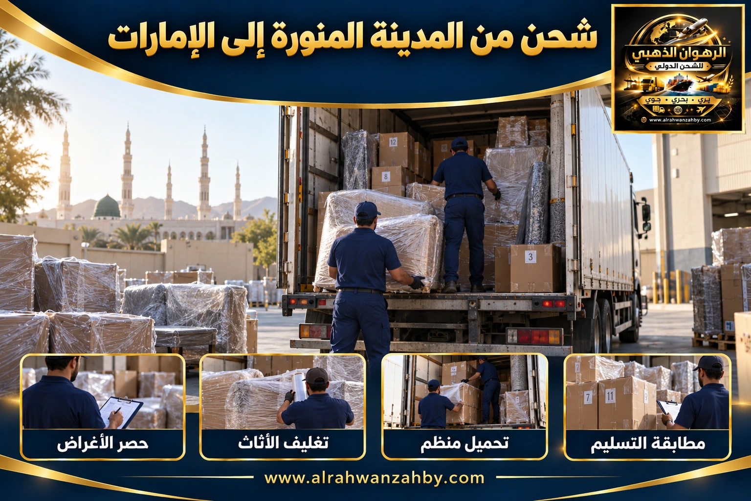 شحن من المدينة المنورة إلى الإمارات
