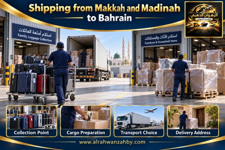 Shipping from Makkah and Madinah to Bahrain
