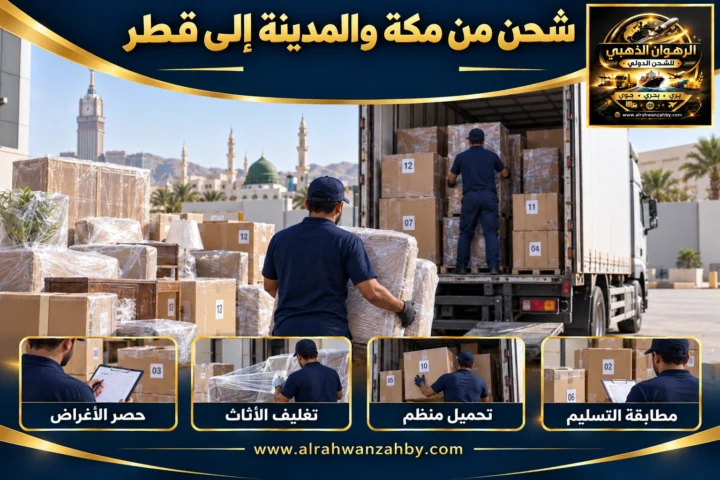 شحن من مكة والمدينة إلى قطر
