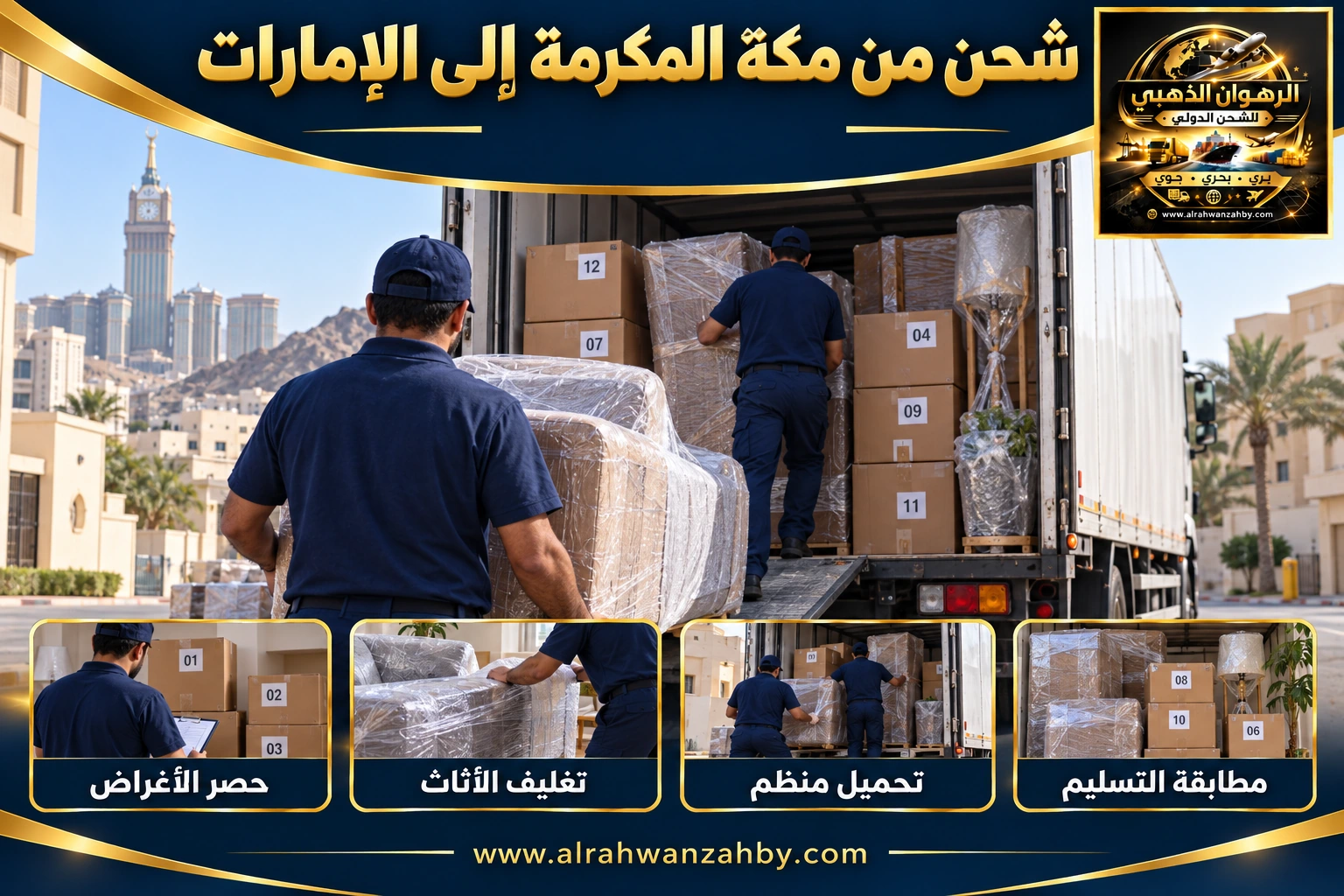 شحن من مكة المكرمة إلى الإمارات