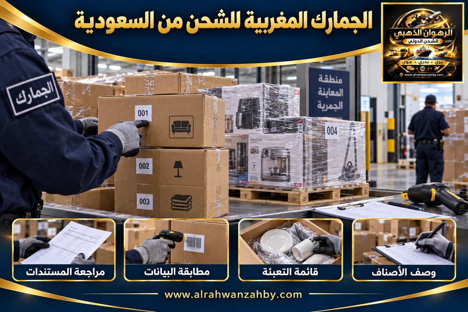 الجمارك المغربية للشحن من السعودية — التجهيز والتسليم