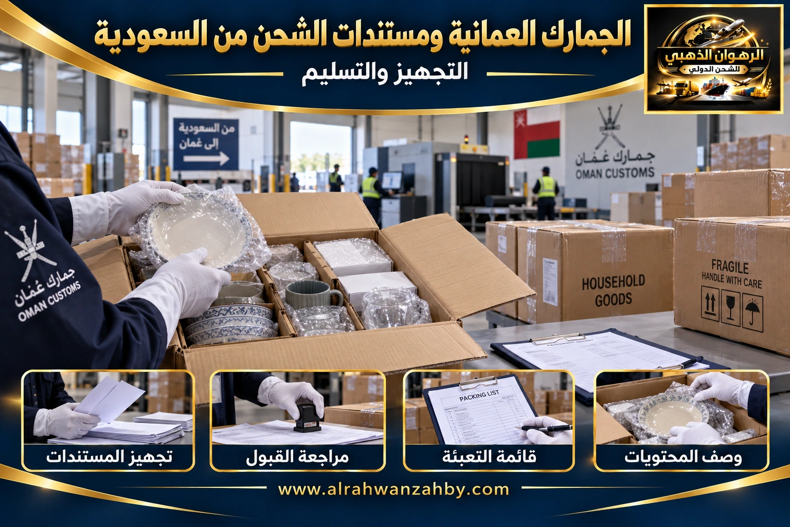 الجمارك العمانية ومستندات الشحن من السعودية — التجهيز والتسليم
