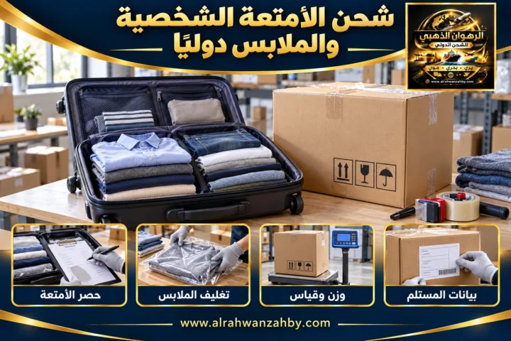 شحن الأمتعة الشخصية والملابس دوليًا