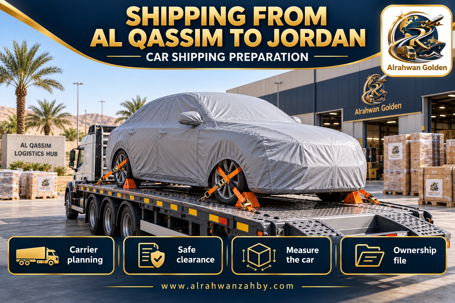 SHIPPING FROM AL QASSIM TO JORDAN — CAR SHIPPING PREPARATION