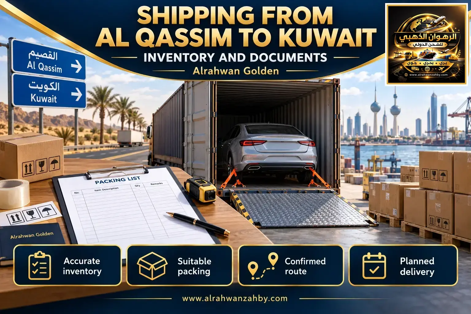 Shipping From Al Qassim To Kuwait — Inventory And Documents