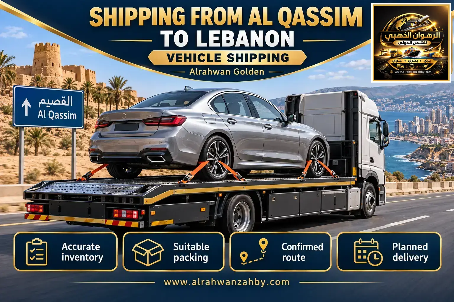 Shipping From Al Qassim To Lebanon — Vehicle Shipping