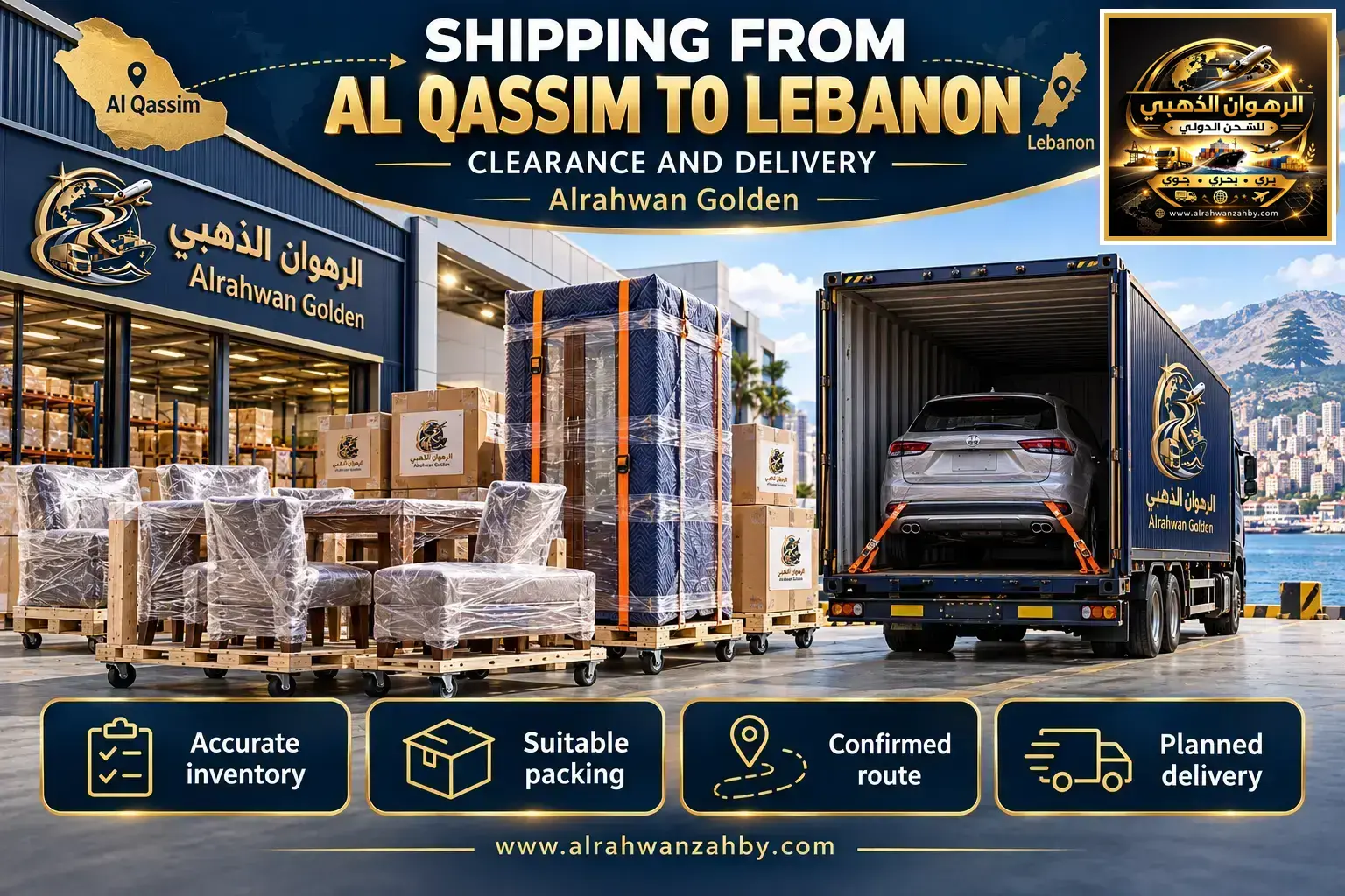 Shipping From Al Qassim To Lebanon — Clearance And Delivery