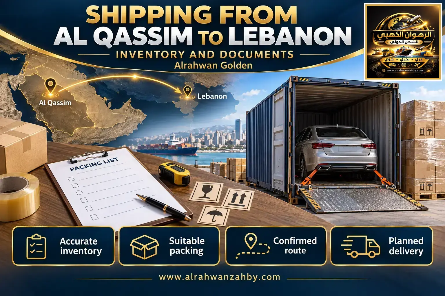 Shipping From Al Qassim To Lebanon — Inventory And Documents