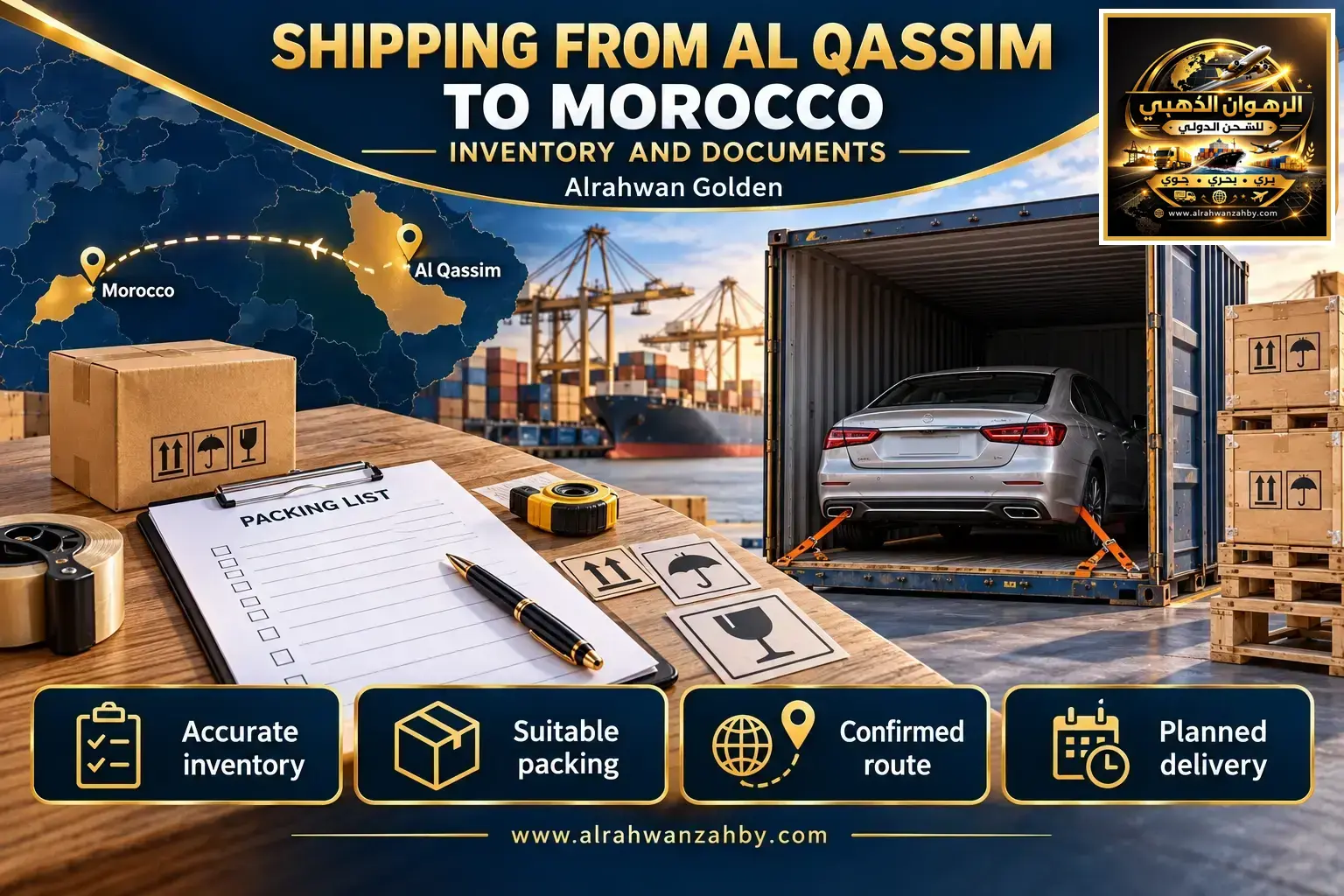 Shipping From Al Qassim To Morocco — Inventory And Documents