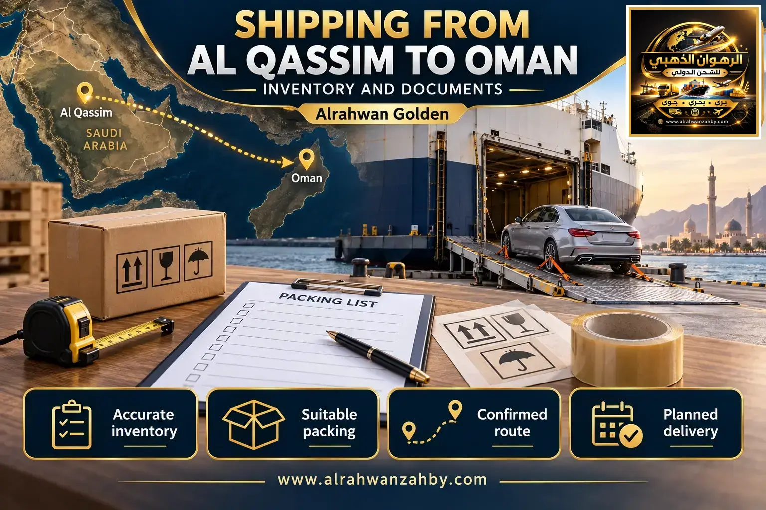Shipping From Al Qassim To Oman — Inventory And Documents
