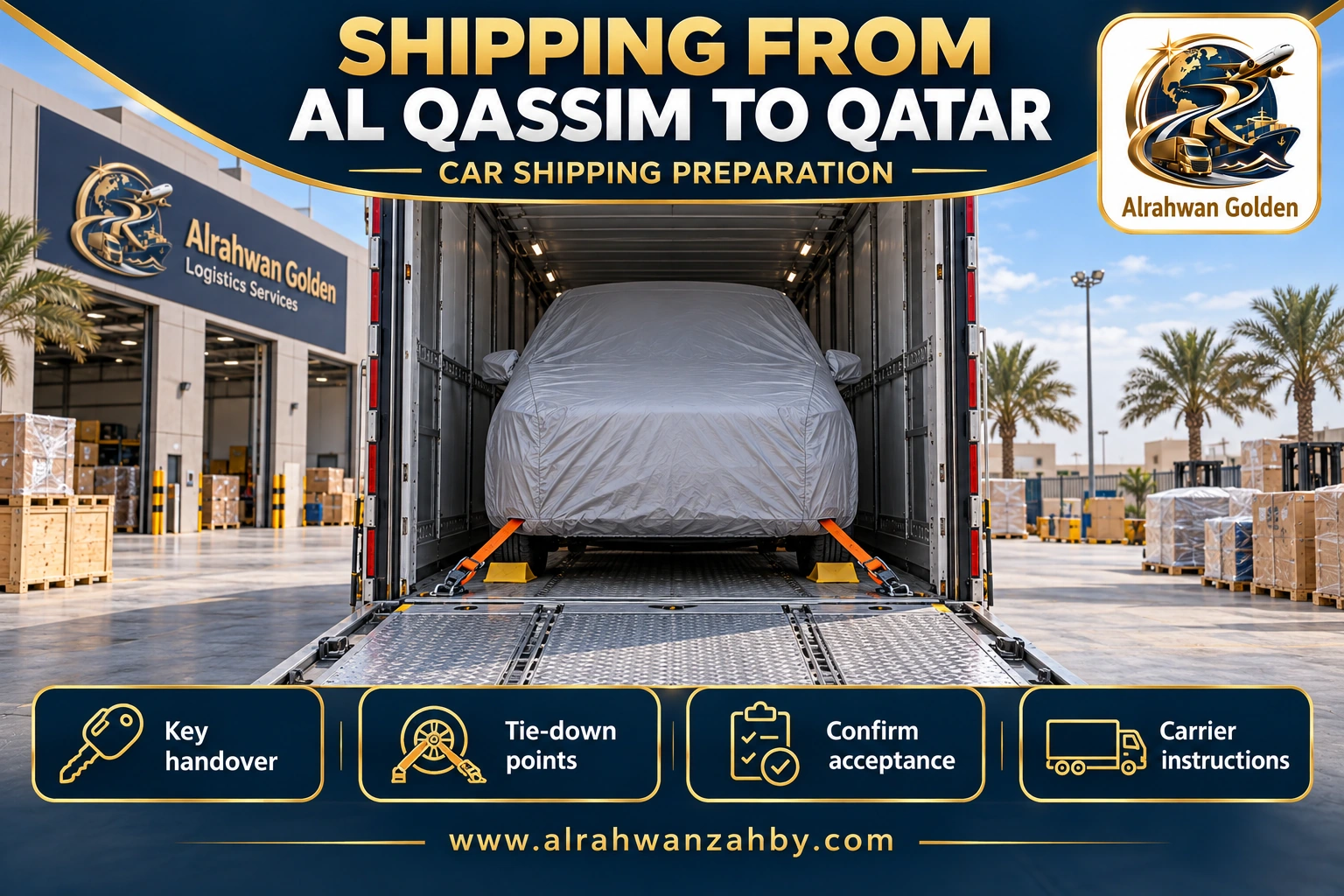 SHIPPING FROM AL QASSIM TO QATAR — CAR SHIPPING PREPARATION