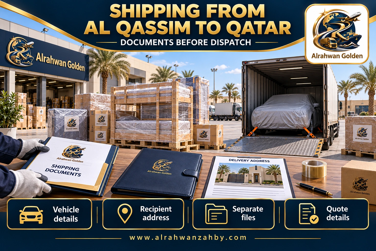 SHIPPING FROM AL QASSIM TO QATAR — DOCUMENTS BEFORE DISPATCH